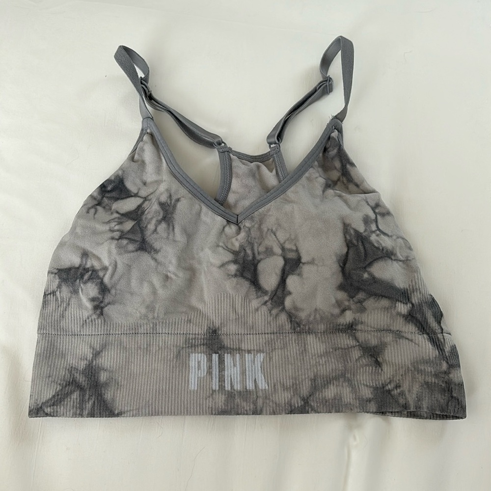 Pink sports bra